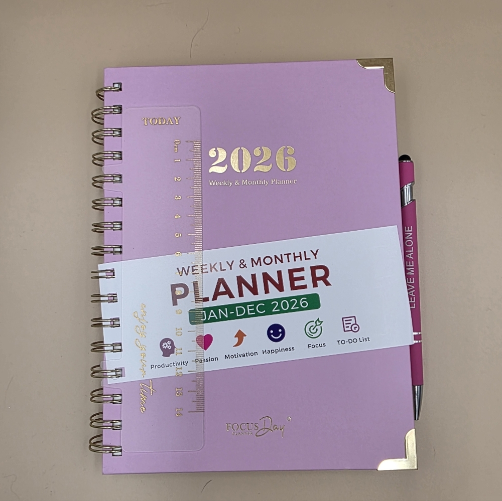2026 Weekly & Monthly Planner And Pen